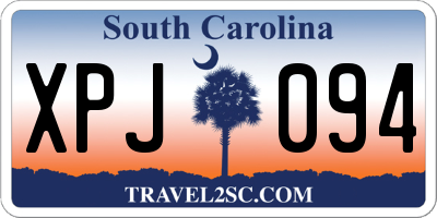 SC license plate XPJ094