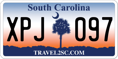 SC license plate XPJ097