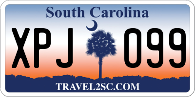 SC license plate XPJ099