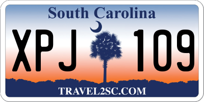 SC license plate XPJ109