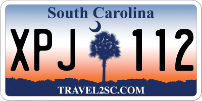 SC license plate XPJ112