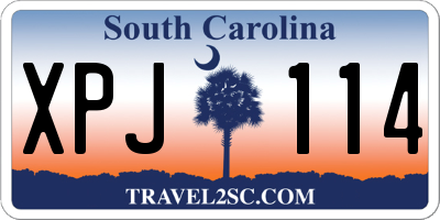 SC license plate XPJ114