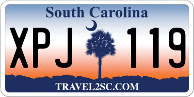 SC license plate XPJ119
