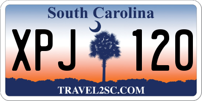 SC license plate XPJ120