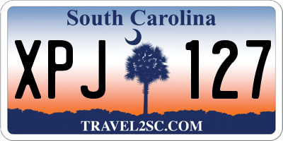 SC license plate XPJ127