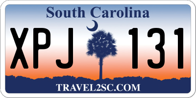 SC license plate XPJ131