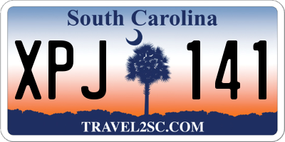 SC license plate XPJ141