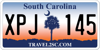 SC license plate XPJ145