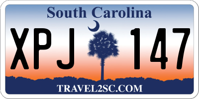 SC license plate XPJ147