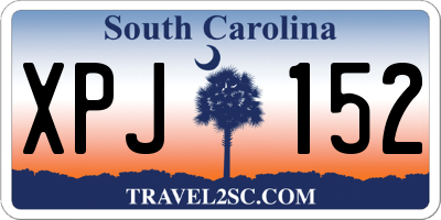 SC license plate XPJ152