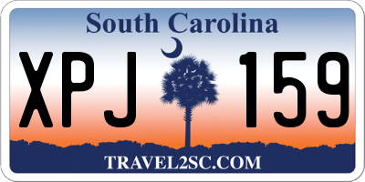 SC license plate XPJ159