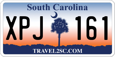 SC license plate XPJ161
