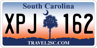 SC license plate XPJ162