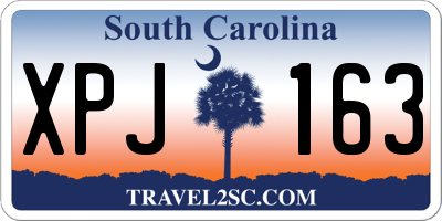 SC license plate XPJ163