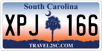 SC license plate XPJ166