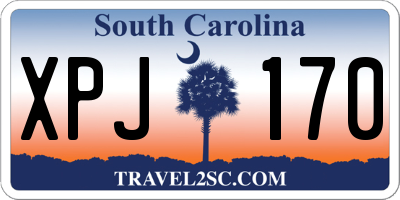 SC license plate XPJ170