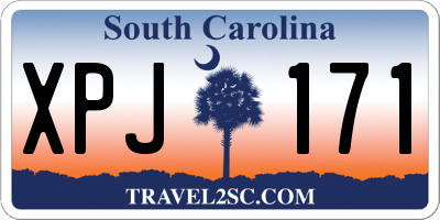 SC license plate XPJ171