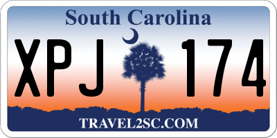 SC license plate XPJ174