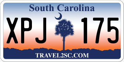 SC license plate XPJ175