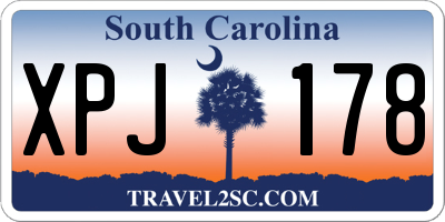 SC license plate XPJ178