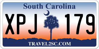 SC license plate XPJ179