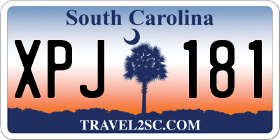 SC license plate XPJ181