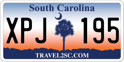 SC license plate XPJ195