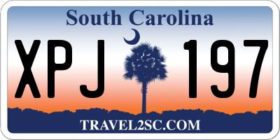 SC license plate XPJ197