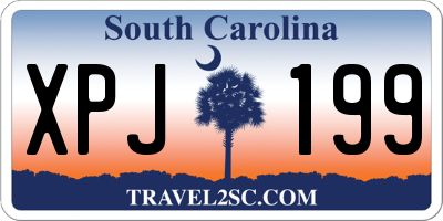 SC license plate XPJ199