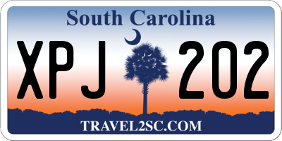 SC license plate XPJ202