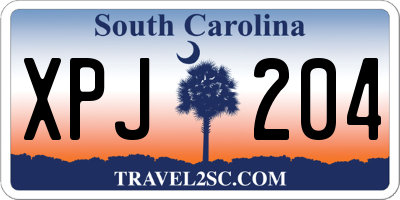 SC license plate XPJ204