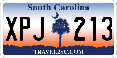 SC license plate XPJ213