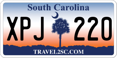 SC license plate XPJ220