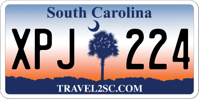 SC license plate XPJ224