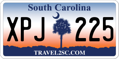 SC license plate XPJ225