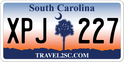 SC license plate XPJ227