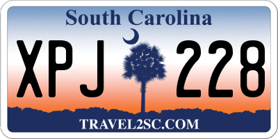 SC license plate XPJ228