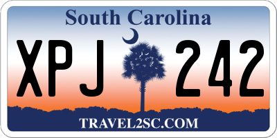 SC license plate XPJ242