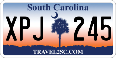 SC license plate XPJ245