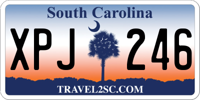 SC license plate XPJ246