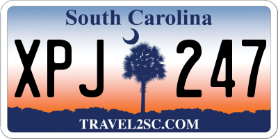 SC license plate XPJ247