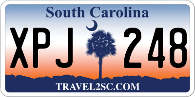 SC license plate XPJ248