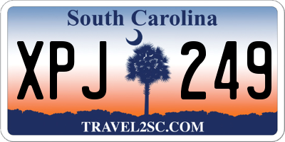 SC license plate XPJ249
