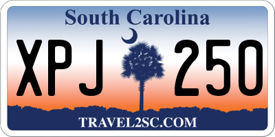 SC license plate XPJ250