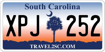 SC license plate XPJ252