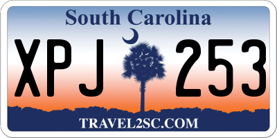 SC license plate XPJ253