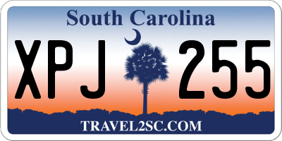 SC license plate XPJ255