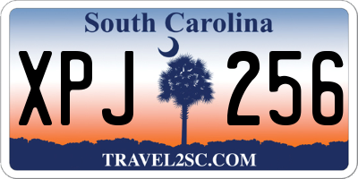 SC license plate XPJ256