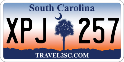 SC license plate XPJ257