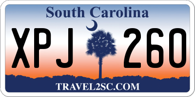 SC license plate XPJ260